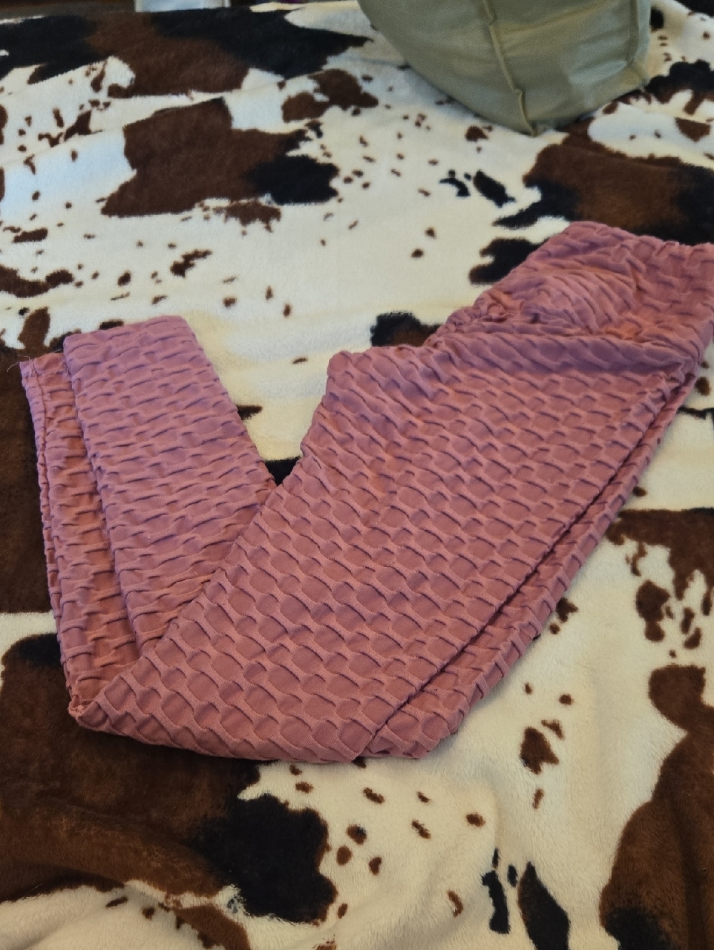 Hot Kiss Mauve Textured Leggings